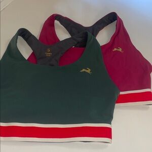 Tracksmith Run Bra ports Racerback Bra Athleisure Gym Workout green/fuchsia